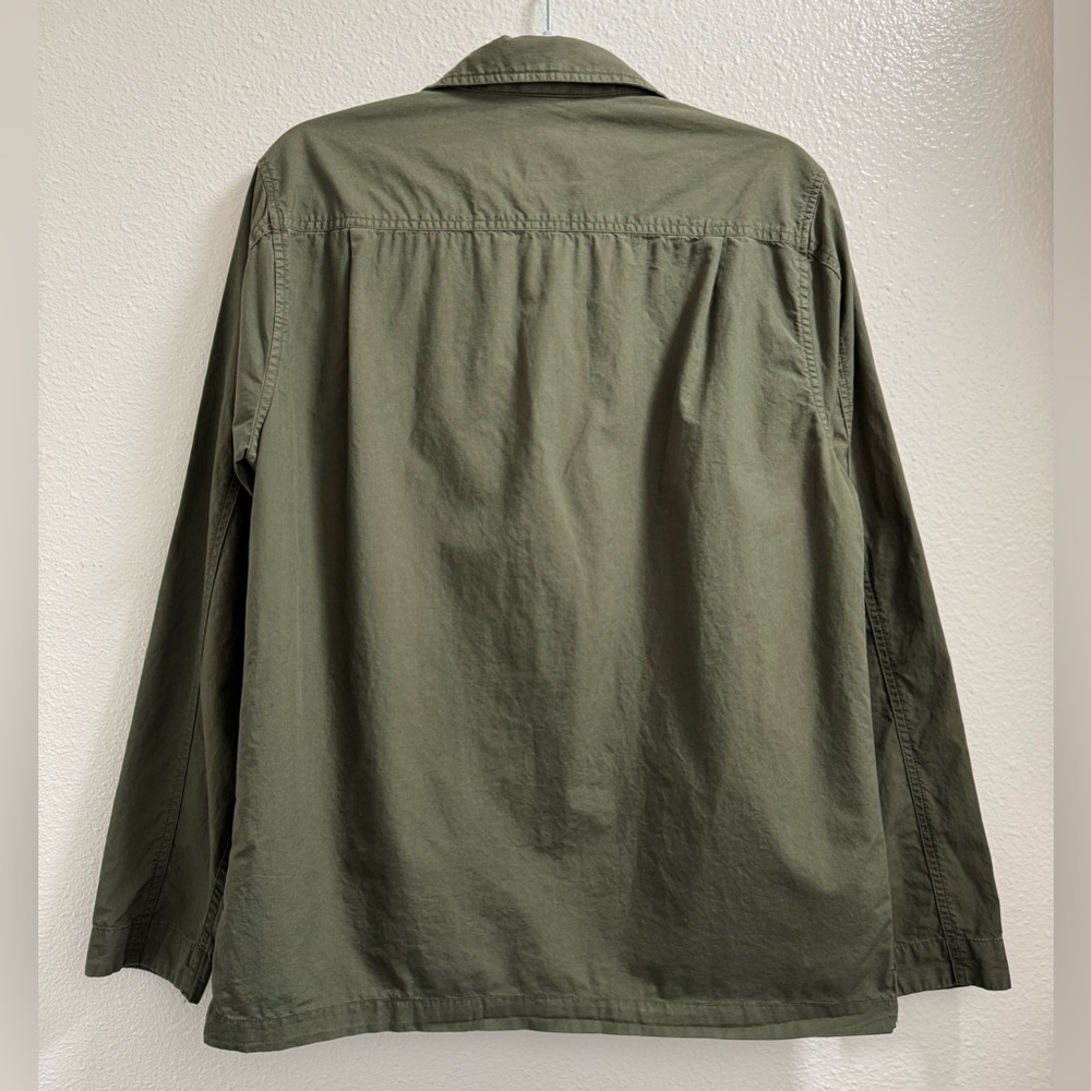 ROARK Field Jacket Cotton Twill Unlined Lightweight Pockets Green Men's Medium - Picture 2 of 9